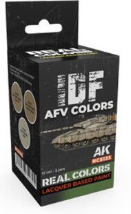  AK Interactive  NoScale Real Colors: IDF AFV Lacquer Based Paint Set (3) 17ml Bottles AKIRCS133