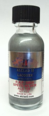  Alclad Metalizers  NoScale 1oz. Bottle RAF High Speed Silver Lacquer ALC125