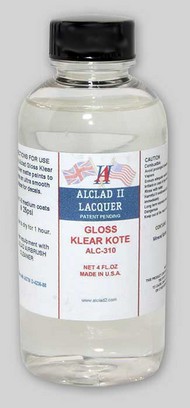  Alclad Metalizers  NoScale 4oz. Bottle Gloss Klear Coat ALC310
