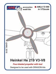  AML Czech Republic  1/72 Heinkel He.219V3-V8 (Four bladed propeller with tool) AMLA72066