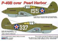 Curtiss P-40B Tomahawk over Pearl Harbor x 2 #AMLC9003