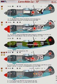Lavochkin La-5F x 5 Soviet and 1x Luftwaffe with resin parts #AMLD72039