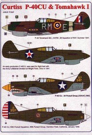  AML Czech Republic  1/72 Curtiss P-40CU & Tomahawk I RAF 1941 and US Army Ohio 1941 AMLD72045