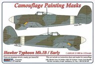  AML Czech Republic  1/32 Hawker Typhoon Mk.Ib / Early version camouflage pattern paint mask AMLM33008
