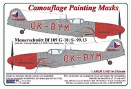  AML Czech Republic  1/32 Messerschmitt Bf.109G-10/S.99 OK-BYM  Czech Police version code letters and camouflage pattern paint mask AMLM33021