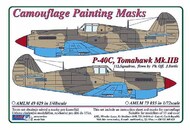 Curtiss P-40C Tomahawk Mk.IIBcamouflage pattern paint mask of 112. Squadron RAF #AMLM49029