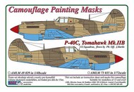 Curtiss P-40C Tomahawk Mk.IIB camouflage pattern paint mask #AMLM73035