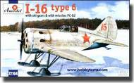  A-Model Poland  1/72 Polikarpov I16 Type 6 Soviet Fighter w/Skis & Missiles AMZ72164