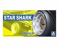  Aoshima  1/24 Star Shark 14" Tire & Wheel Set (4) AOS52587