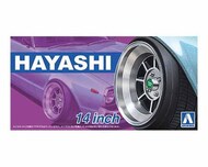  Aoshima  1/24 Hayahi 14" Tire & Wheel Set (4)* AOS52594