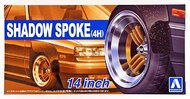  Aoshima  1/24 Shados-Spoke (4H) 14 Tire & Wheel Set (4) AOS53225
