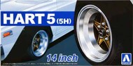  Aoshima  1/24 Hart 5(5H) 14 Tire & Wheel Set (4) AOS54369
