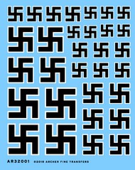 Generic Aircraft Swastikas (Black w/White Outline) #AFT32001