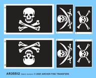  Archer Fine Transfers  1/35 Fabric Texture Applique: Pirate Flags* AFT35512