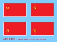 Archer Fine Transfers  1/48 Russian/Soviet Flags (2) AFT49034