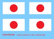  Archer Fine Transfers  1/48 Japanese Flags (2) AFT49036