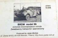 Armrd Recon Vehicle BRDM Model 96 #ARMO72005