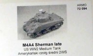  Armo  1/72 M4A4 Sherman late ARMO72094