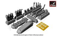  Armory  1/48 BMW D.IIIa aircraft engine resin+PE set with exhaust collector for Fokker D.VII ARYACA4817