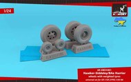  Armory  1/24 H.S. Harrier GR.1/GR.3/FRS.1/AV-8A wheels w/ weighted tyres ARAW24401