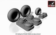  Armory  1/32 Sukhoi Su-27 Flanker early wheels with weighted tires/tyres - Su-27 early, Su-35 board No.701, 702, 705, 707 ARYAW32004B