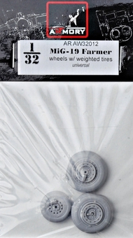 Armory  1/32 Mikoyan MiG-19 Farmer wheels with weighted tyres ARYAW32012
