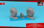  Armory  1/32 Boeing B-17G Flying Fortress wheels w/ weighted tyres type 'b' (GS)* ARAW32320