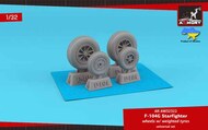  Armory  1/32 Lockheed F-104G Starfighter wheels, w/ optional nose wheels, weighted ARAW32322