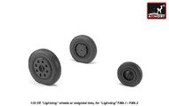 BAC/EE Lightning F.1A / F.2 wheels with weighted tires, early type, for F.Mk.1 - F.Mk.2 #ARYAW32401