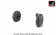 Hawker Hurricane wheels with weighted tires #ARAW32403