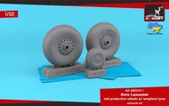  Armory  1/32 Avro Lancaster wheels mid type w/ weighted tyres ARAW32411