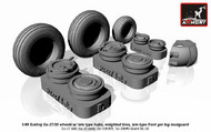  Armory  1/48 Sukhoj Su-27/Su-30 wheels with late type hubs, weighted tires, front mudguard ARYAW48021