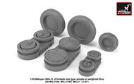  Armory  1/48 Mikoyan MiG-21 Fishbed wheels with weighted tires, late MiG-21bis, MiG-21SMT, MiG-21 '21-93' ARYAW48029