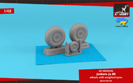  Armory  1/48 Junkers Ju-88 late wheels with weighted tires and paint masks ARAW48206