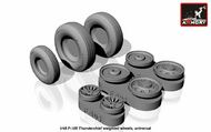  Armory  1/48 Republic F-105D Thunderchief wheels, weighted (designed to be used with Hobby Boss kits) ARYAW48313