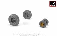  Armory  1/48 Sikorsky SH-60 Seahawk wheels with weighted tires ARAW48328