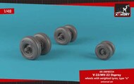  Armory  1/48 Bell-Boeing V-22/MV-22 Osprey wheels with weighted tires type 'a' ARAW48334