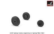  Armory  1/48 BAC/EE Lightning F.2A/F.6 F.1/F.1A/F.2/F.3 wheels with weighted tires, late, for F.Mk.3 - F.Mk.6 ARYAW48408