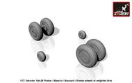  Armory  1/72 Yakovlev Yak-28 wheels with weighted tires/tyres - universal ARYAW72047