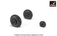  Armory  1/72 Iljushin IL-2 Bark (late) wheels with weighted tires ARYAW72056