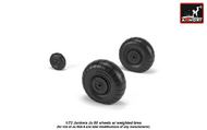  Armory  1/72 Junkers Ju.88 late wheels with weighted tires ARYAW72202