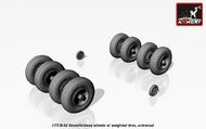  Armory  1/72 Boeing B-52 Stratofortress wheels, weighted ARYAW72316