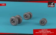  Armory  1/72 Bell-Boeing OV-22 Osprey wheels with weighted tires type 'A' ARAW72341