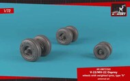  Armory  1/72 Bell-Boeing OV-22 Osprey wheels with weighted tires type 'A' ARAW72342