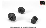  Armory  1/72 Saab JAS-39 Gripen wheels with weighted tires, early ARYAW72503