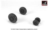  Armory  1/72 Saab JAS-39 Gripen wheels with weighted tires, late ARYAW72504