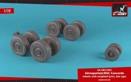  Armory  1/72 Aerospatiale Concorde wheels with weighted tyres/tires, late version ARAW72509