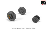  Armory  1/32 North-American F-100D Super Sabre wheels with weighted tires ARYAW32303