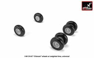  Armory  1/48 Boeing CH-47D Chinook wheels with weighted tires  universal ARYAW48311