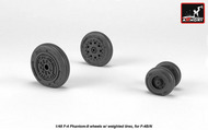  Armory  1/48 McDonnell F-4 Phantom II wheels w/ weighted tires, early production ARYAW48323
